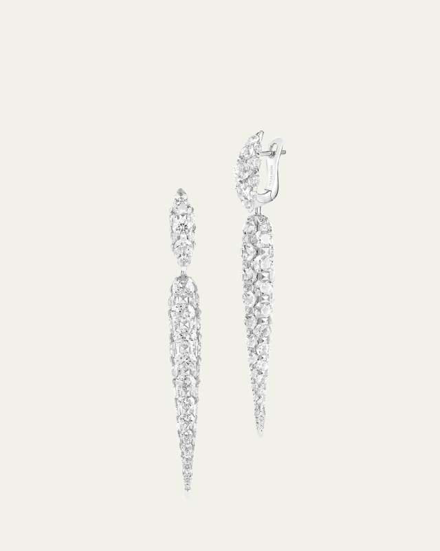 18K Merveilles Icicle Diamond Medium Earrings